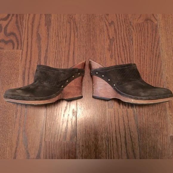 KORS by Michael Kors Nubuck Platform Wedge Clogs sz 6 - Picture 2 of 9